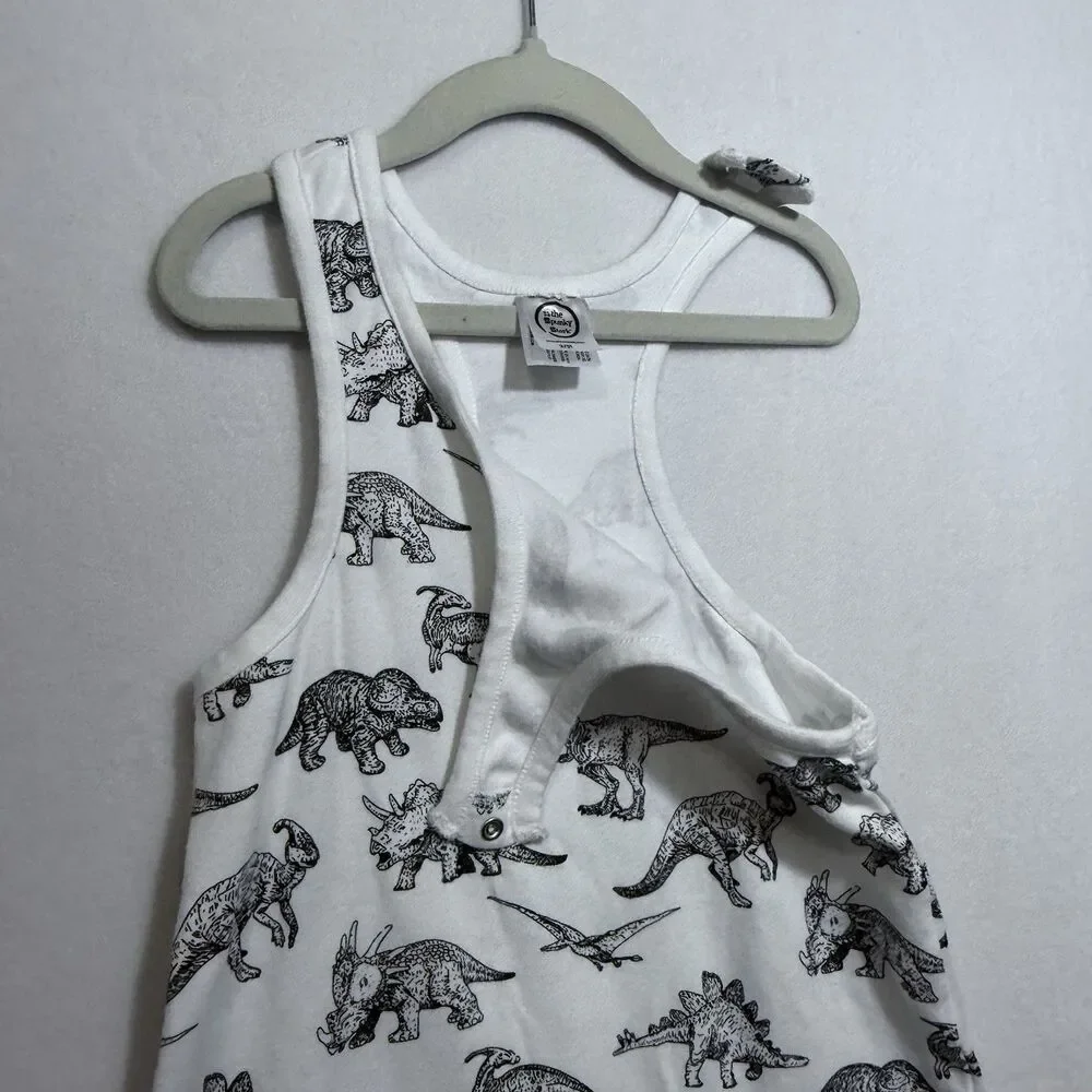 The Spunky Stork Racerback Dinosaur Print Jumper Romper Boys Size 2T/3T Cotton